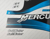Mercury 90HP EFI Saltwater Outboard Decal Kit BLUE